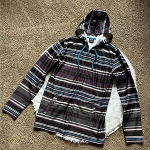 Oakley Jacket Hooded Striped Mens Size Medium